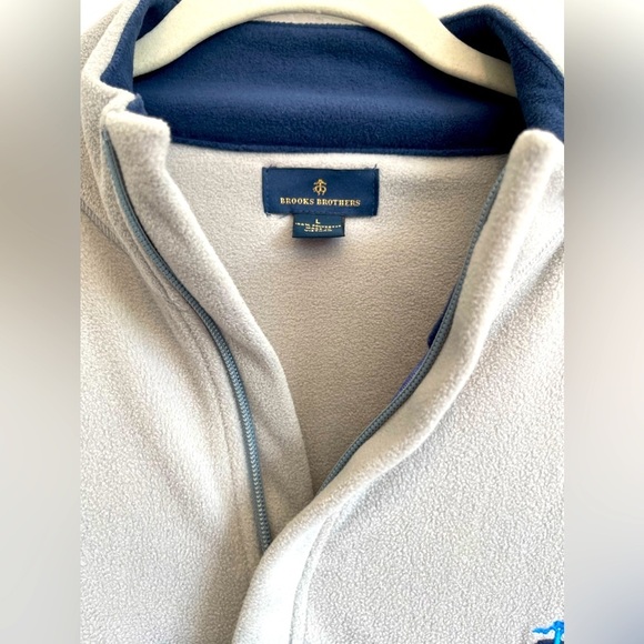 Brooks Brothers Gray Full Zip Sleeveless Fleece Vest Size Large - Picture 2 of 4